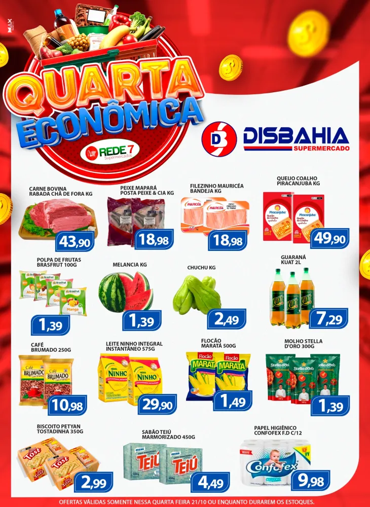 Venha economizar na Quarta Econômica do Disbahia