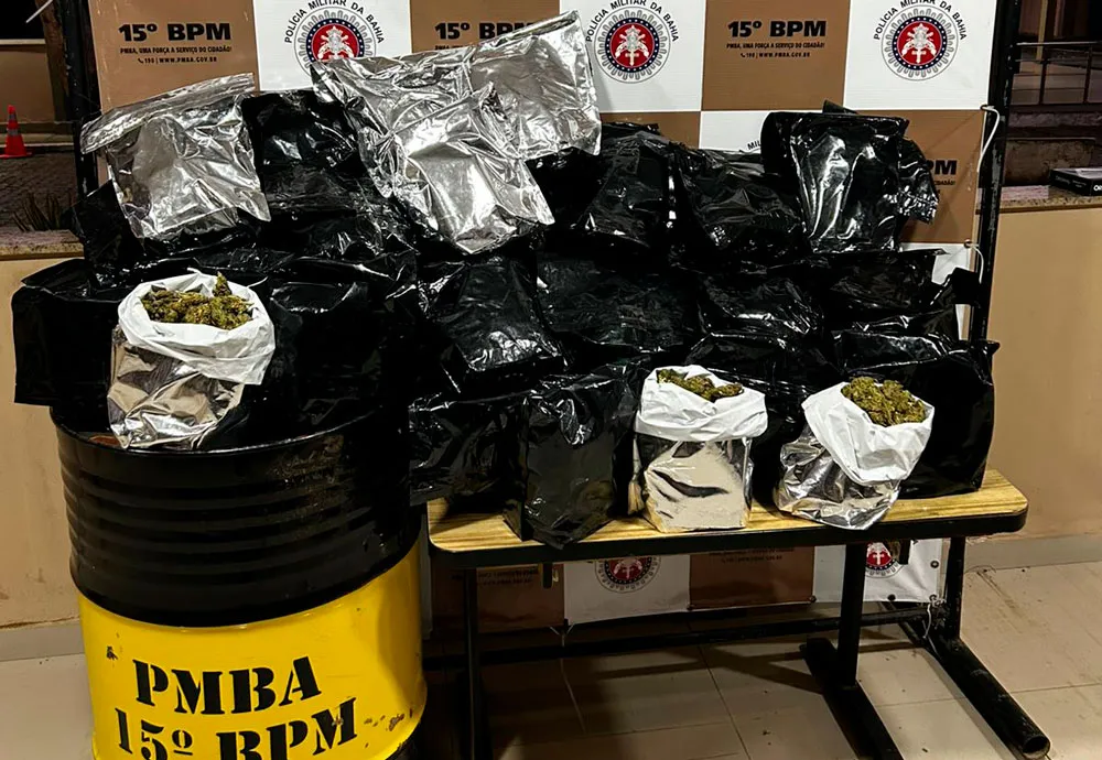Polícia Militar apreende 45 kg de maconha em Itabuna