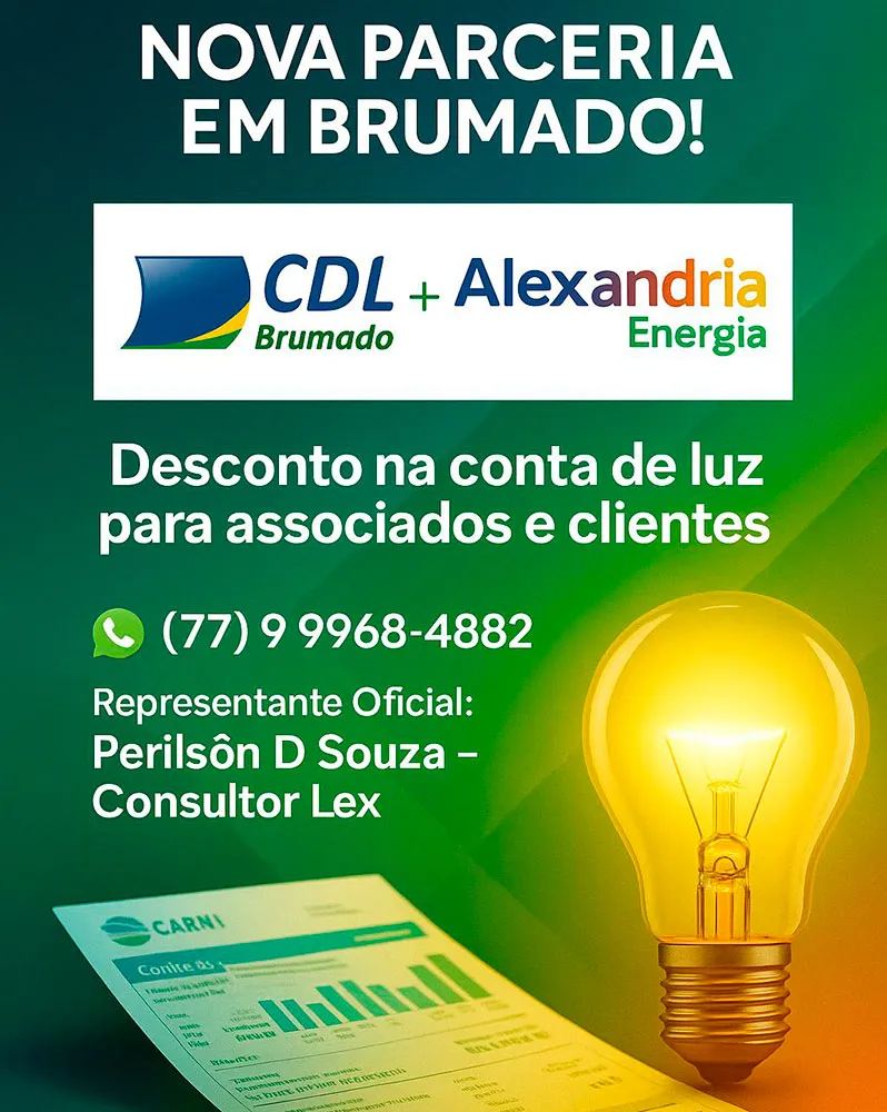 CDL Brumado e Alexandria Energia fecham parceria para oferecer descontos na conta de luz de associados e clientes