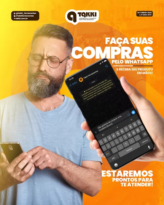 Takki Ferramentas lança atendimento via WhatsApp para praticidade e eficiência