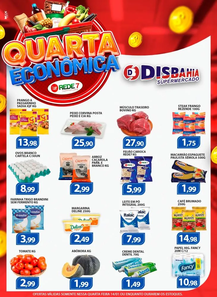 Economize na Quarta Econômica do Disbahia Supermercado!