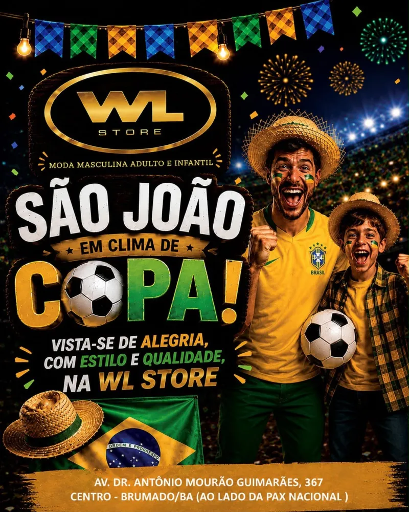 Em clima de São João e futebol, WL Store convida clientes para conhecer nova coleção