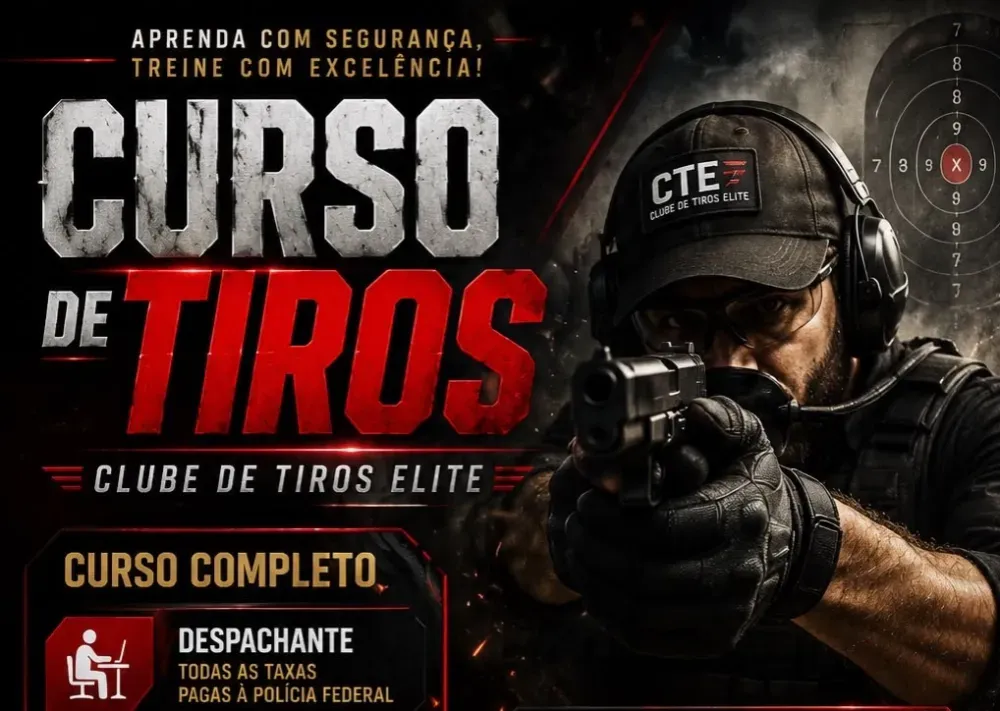 Clube de Tiros Elite abre inscrições para curso completo de formação e regularização de atiradores