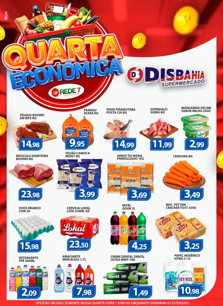 Economize na Quarta Econômica do Disbahia Supermercado!