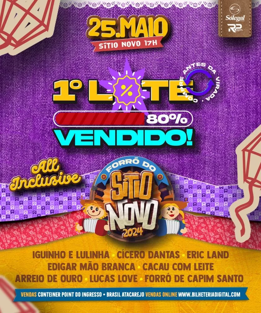 Forró do Sítio Novo em Brumado; 80% do primeiro lote já foram vendidos