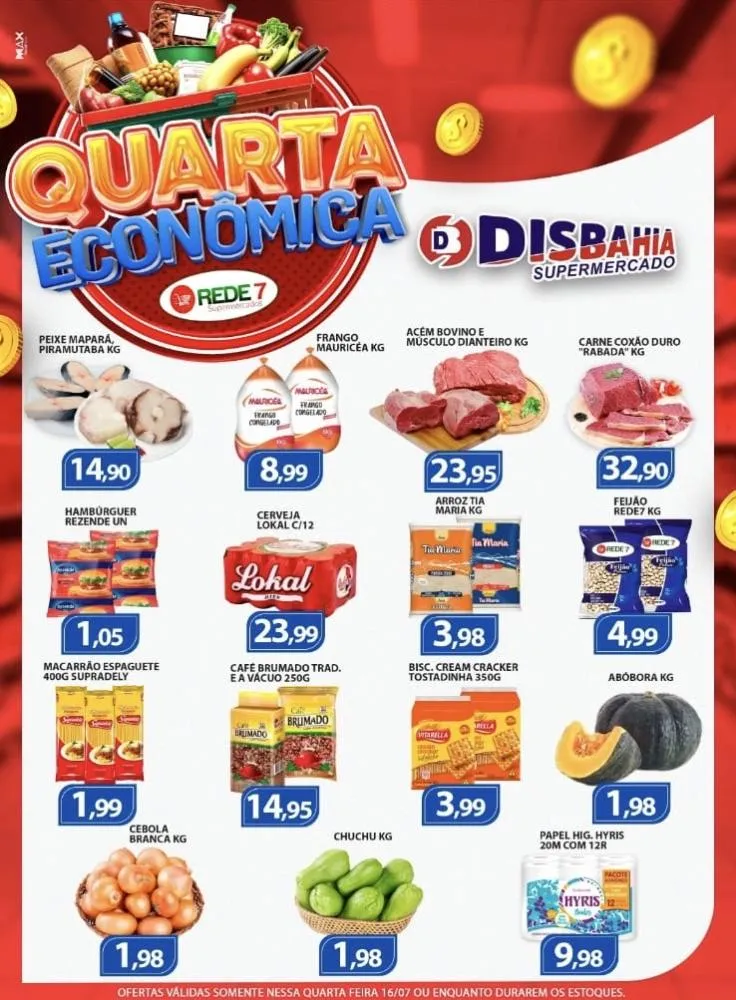 Economize na Quarta Econômica do Disbahia Supermercado!