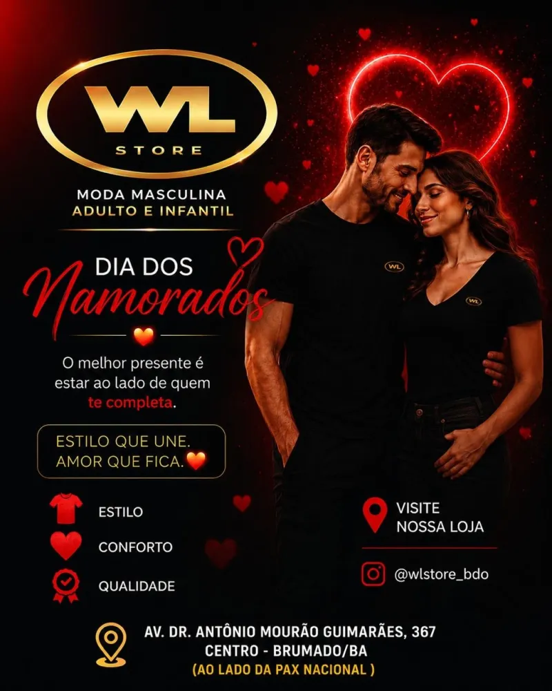 WL Store lança campanha especial para o Dia dos Namorados em Brumado