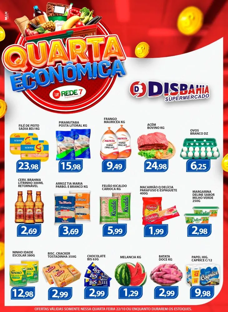 Economize na Quarta Econômica do Disbahia Supermercado!