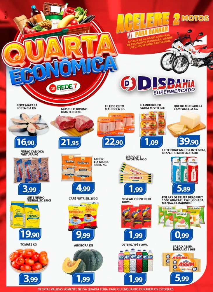 Economize na Quarta Econômica do Disbahia Supermercado!