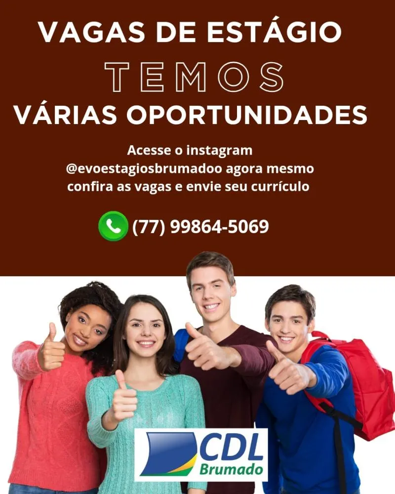 Oportunidades de estágio disponíveis para Estudantes em Brumado