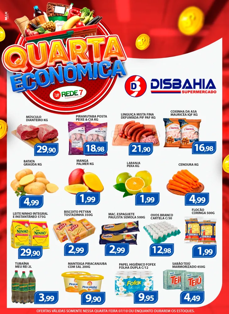 Venha economizar na Quarta Econômica do Disbahia