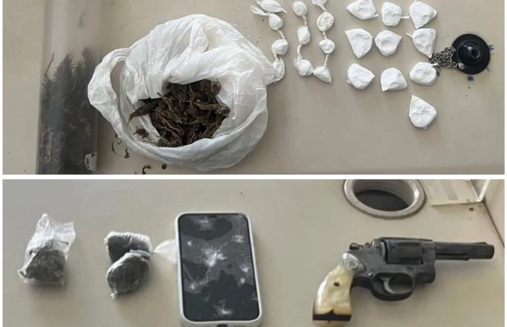 CIPE/Chapada apreende arma e drogas durante ação no bairro São Félix, em Barra da Estiva