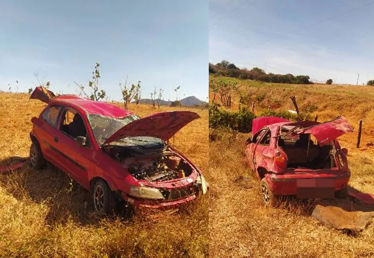 Capotamento na BA-612 deixa duas pessoas feridas em Candiba