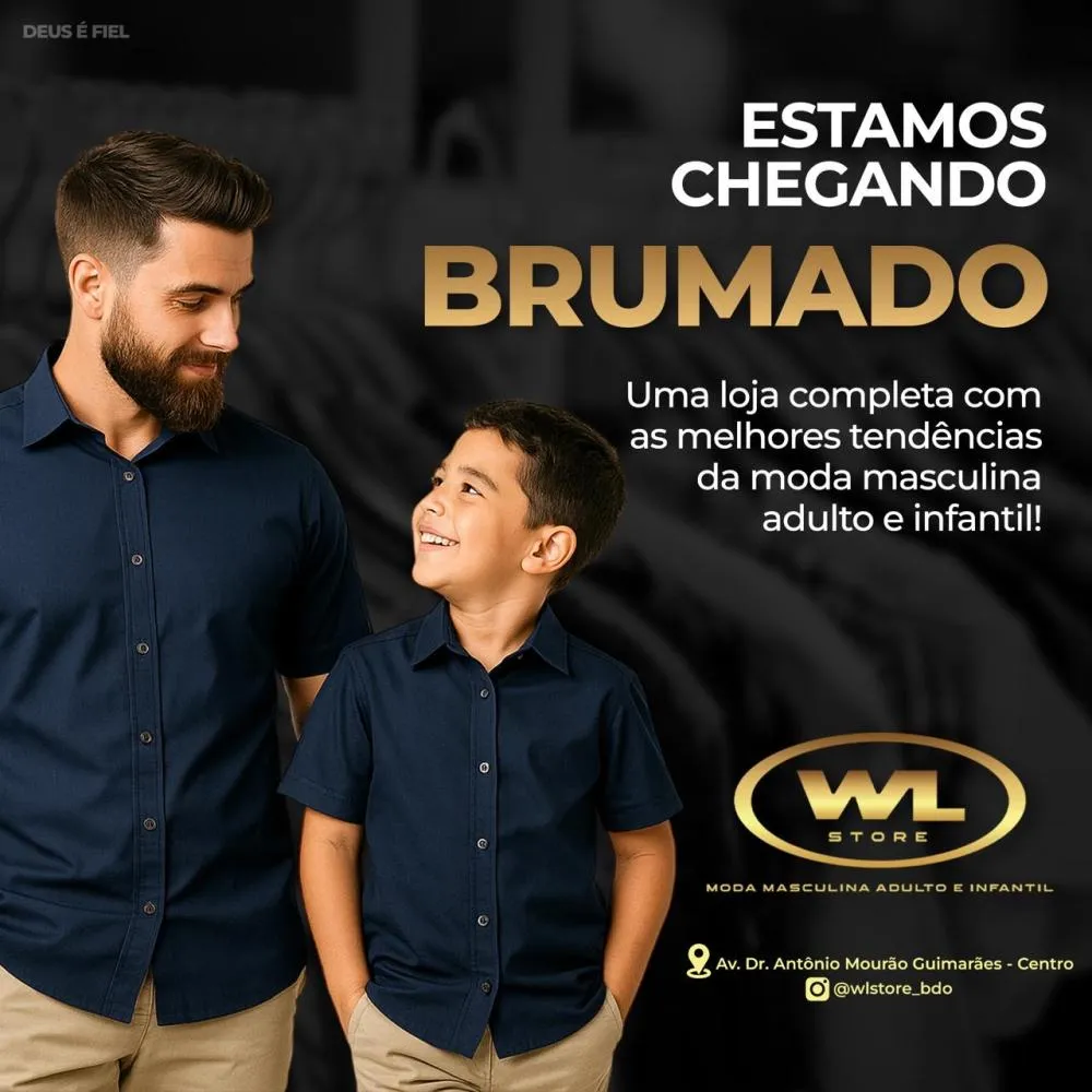 WL Store anuncia chegada a Brumado com foco em moda masculina adulta e infantil