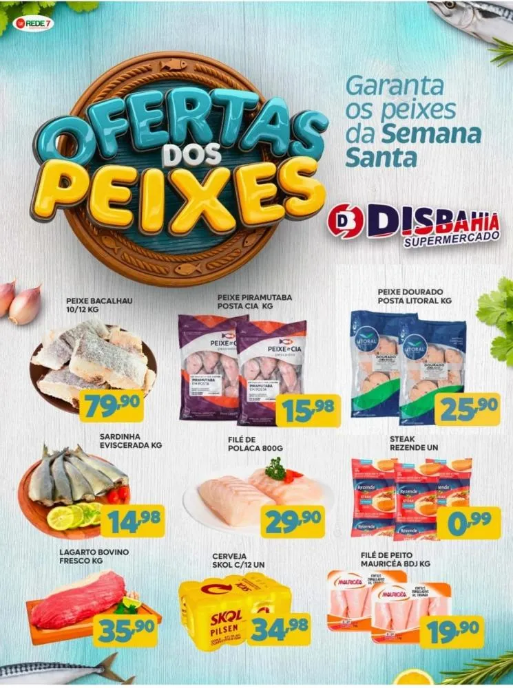 Ofertas dos Peixes do Disbahia Supermercado 