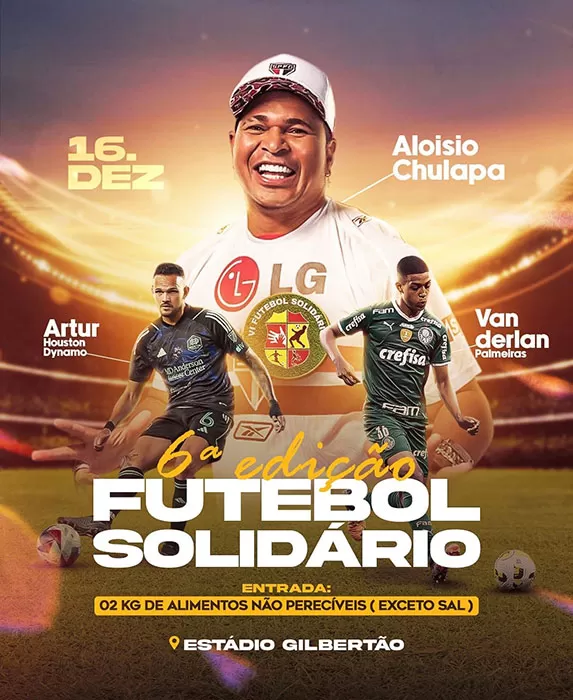 VI edição do Futebol Solidário acontece em Brumado dia 16 de dezembro