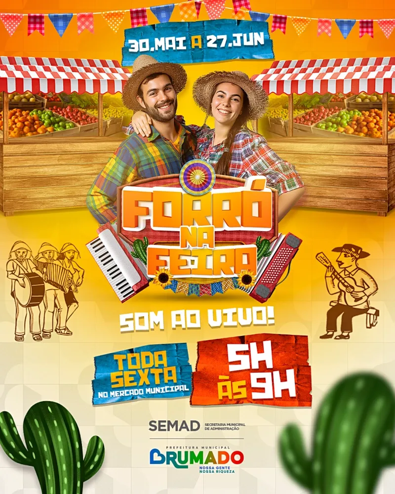 ‘Forró na Feira’ anima o Mercado Municipal de Brumado durante o mês de junho