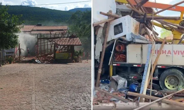 Cinco pessoas morrem após caminhão atingir residência em Palmeiras, na Chapada Diamantina 
