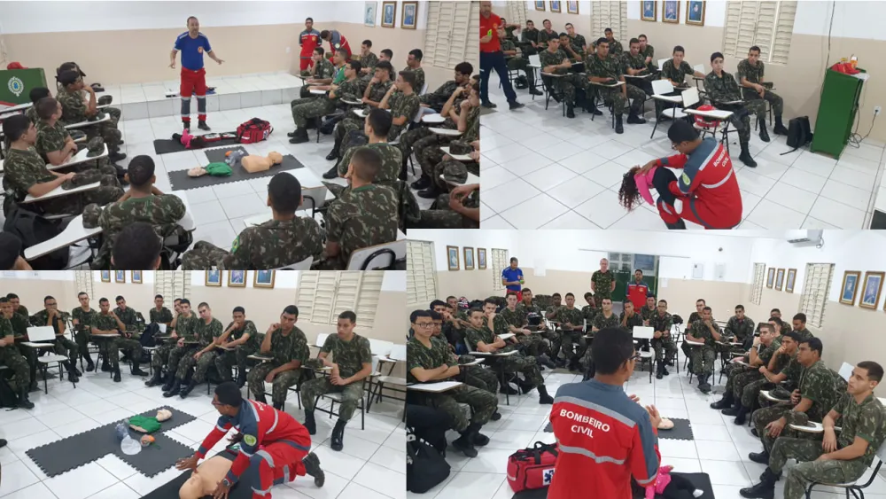 Atiradores do Tiro de Guerra de Brumado participam de curso de Primeiros Socorros ministrado por Bombeiros Civis