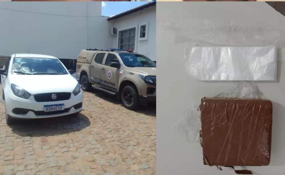 PM recupera carro locado e apreende drogas em Ceraima