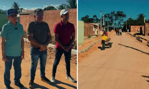 Prefeitura inicia obra de pavimentação em comunidade rural de Tanhaçu