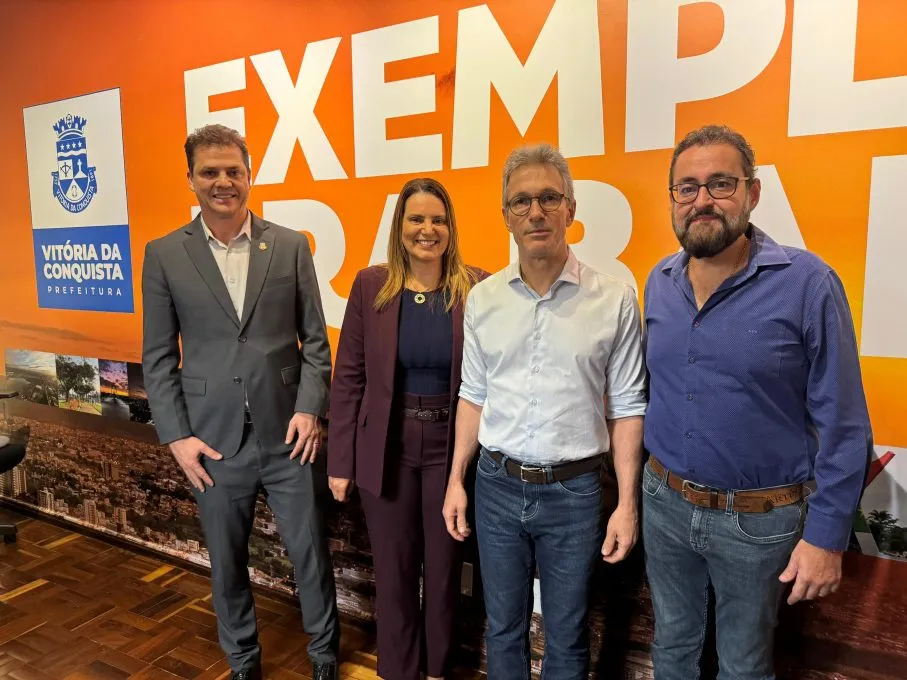 Governador mineiro Romeu Zema cumpre agenda em Conquista com a prefeita Sheila Lemos