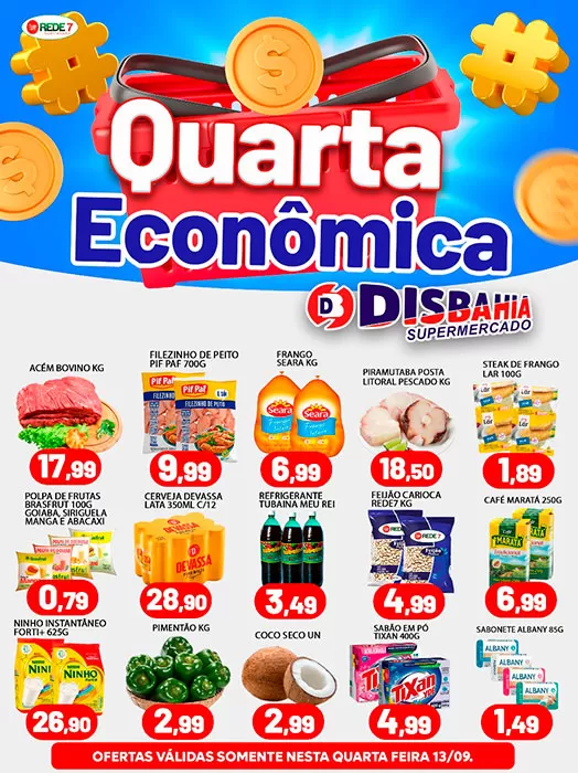 Economize na Quarta Econômica do Disbahia Supermercado!