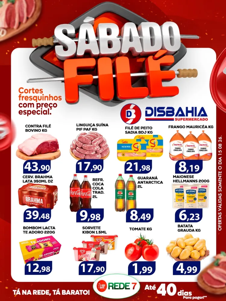 Ofertas do ‘Sábado Filé’ do Disbahia Supermercado