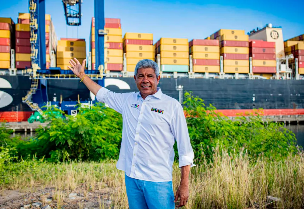 Governador Jerônimo Rodrigues acompanha chegada das primeiras peças da Ponte Salvador-Itaparica