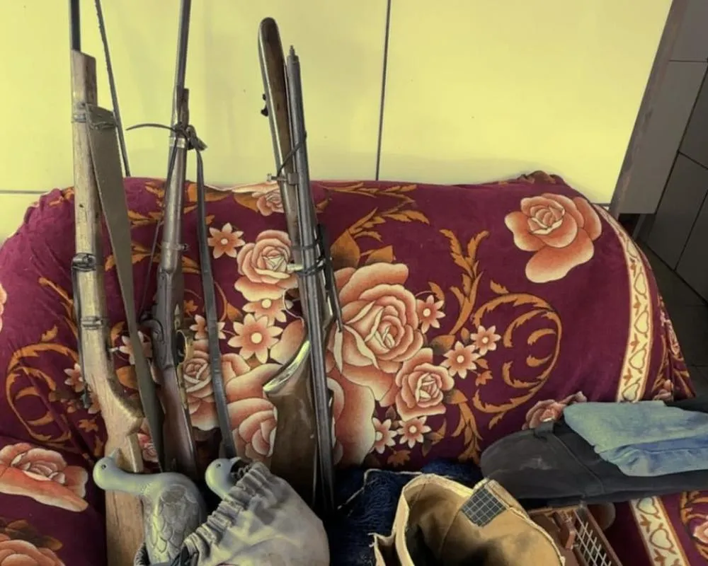 CIPPA/Lençóis flagra caça ilegal e apreende armas, aves silvestres e animais abatidos em Ibicoara