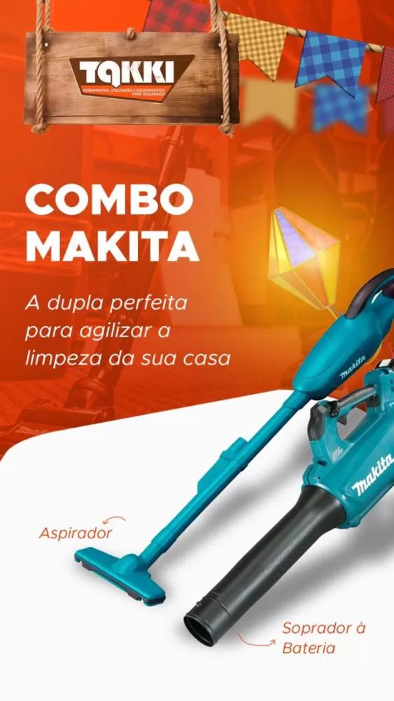 Takki Ferramentas anuncia Preço Promocional em Combo Makita