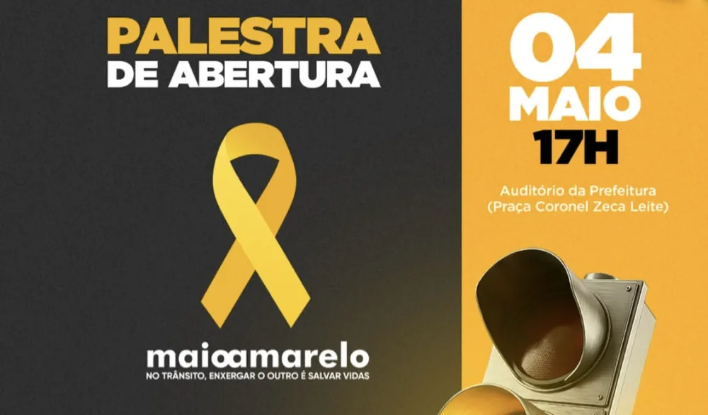 Prefeitura de Brumado abre campanha Maio Amarelo com palestra nesta segunda-feira (4)