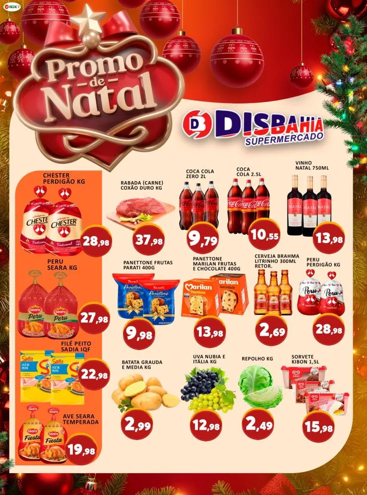 Promoções de Natal do Disbahia Supermercado 