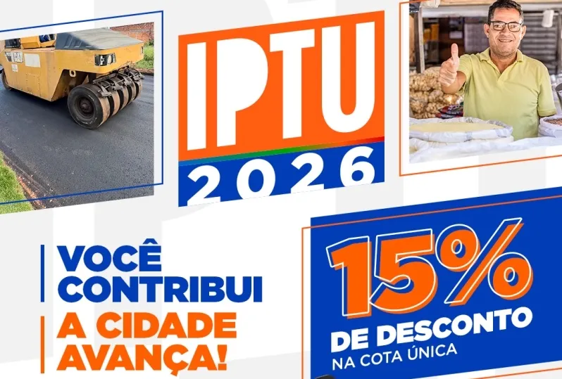 IPTU Brumado 2026: contribuintes terão desconto de 15% e concorrerão a cinco prêmios