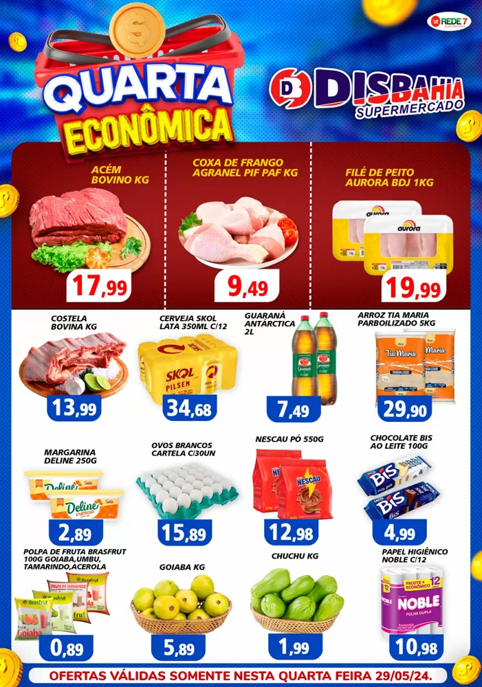 Economize na Quarta Econômica do Disbahia Supermercado!