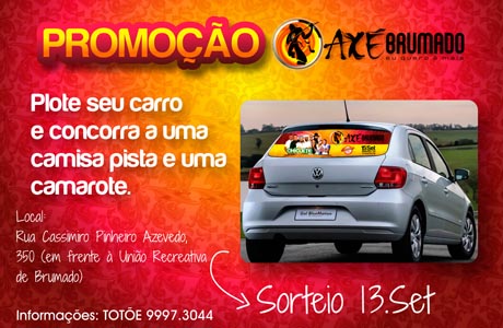Promoção: Plote seu carro com adesivo do Axé Brumado