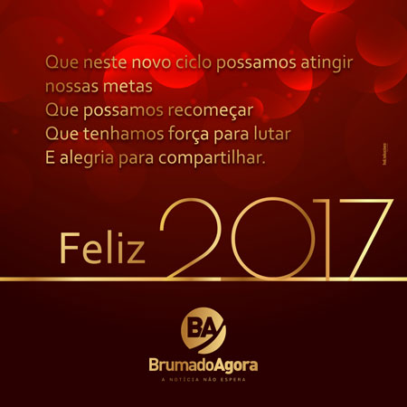 A equipe do Brumado Agora deseja a todos Feliz Ano Novo