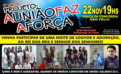 Brumado: Neste sábado (22) tem a 2ª edição do Projeto 'A união faz a força'