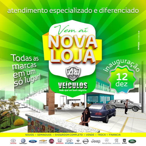 A4 Veículos: vem aí uma super novidade para todos os clientes e amigos