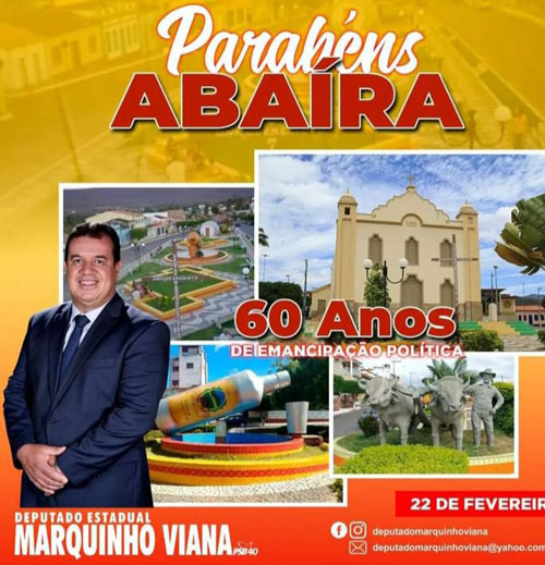 Marquinho Viana parabeniza Belo Campo e Abaira pelos 60 anos de emancipação política