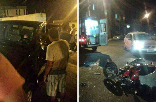 Brumado: Grave acidente entre moto e Hillux na Avenida João Paulo I