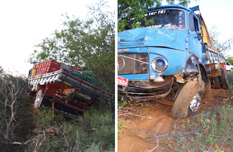 BA-148: PNEU ESTOURA E CAMINHÃO SAÍ DA PISTA
