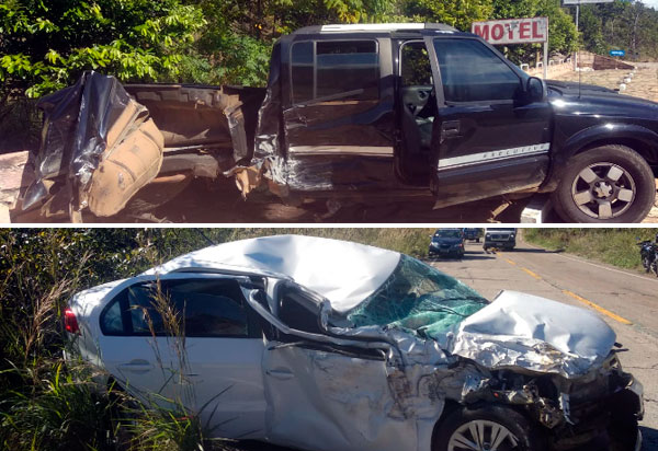 Rio de Contas: Veículos colidiram na BA-148, trecho da Serra das Almas