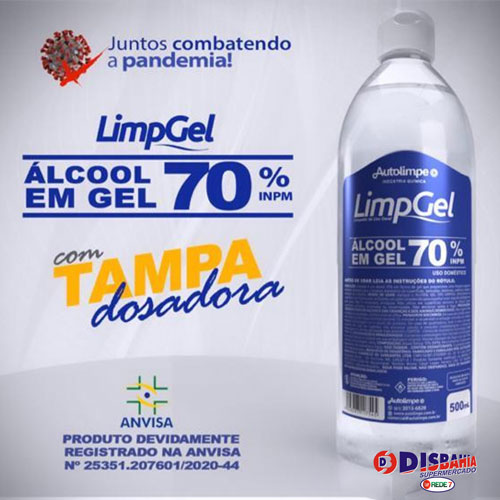 Disbahia: adquira álcool gel 70% de 5l ou 500ml