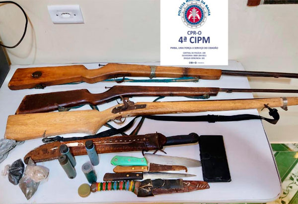 Boquira: Homem é detido por maus tratos contra sua mãe e posse ilegal de arma de fogo