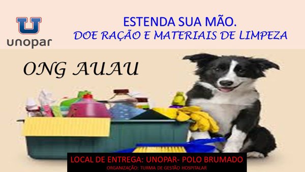 Brumado: alunos do curso de Gestão Hospitalar da Unopar promovem ação em prol da ONG AUAU