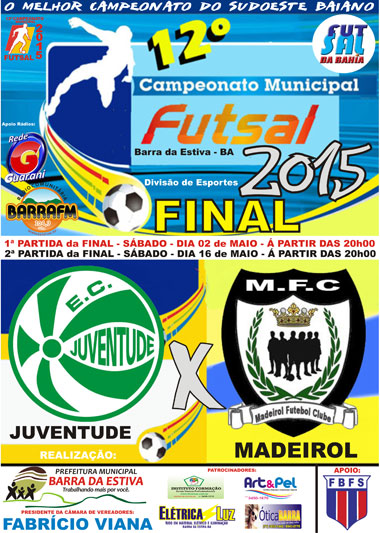 Barra da Estiva: Neste sábado (02) acontece a 1ª partida da final do campeonato municipal