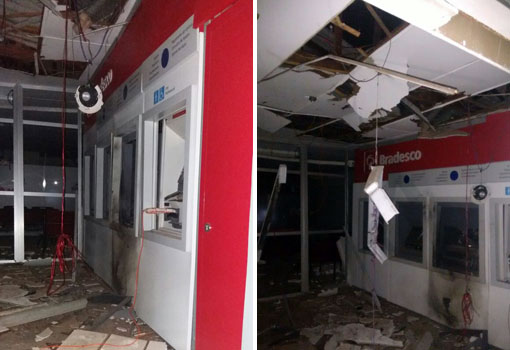 Grupo armado explodiu a agência do Banco Bradesco em Piatã na madrugada desta quinta (30)