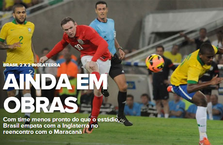 BRASIL EMPATA COM A INGLATERRA NO MARACANÃ
