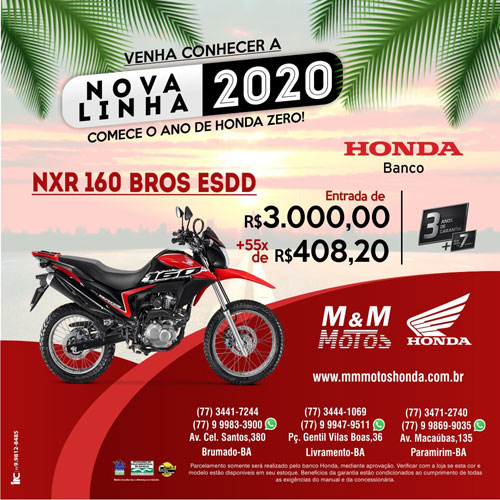 M & M Motos: conheça a nova linha 2020 Honda